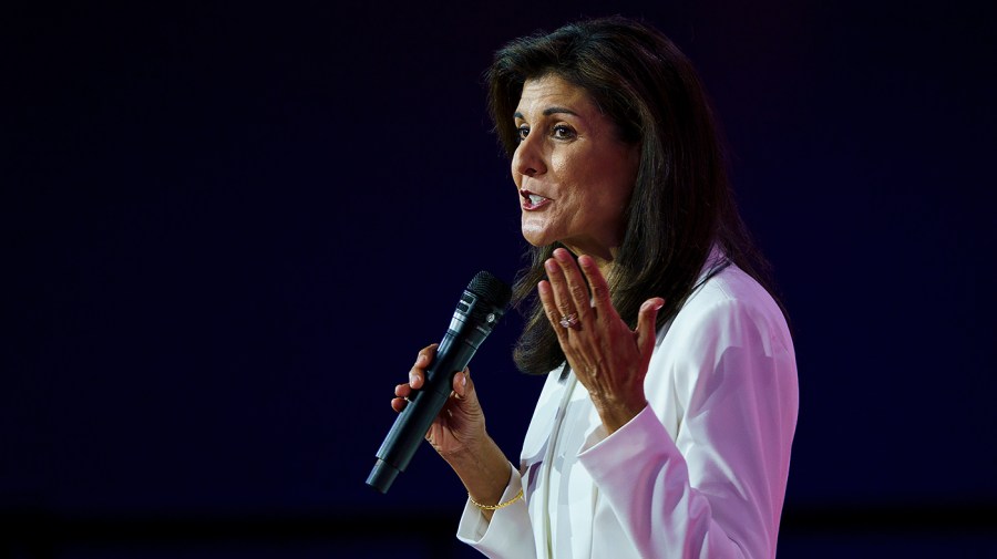 Republican presidential candidate Nikki Haley