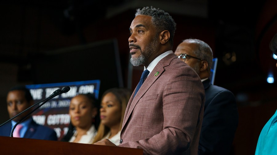 Representative Steven Horsford speaks at an event.