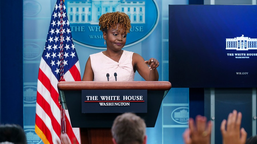 White House press secretary Karine Jean-Pierre