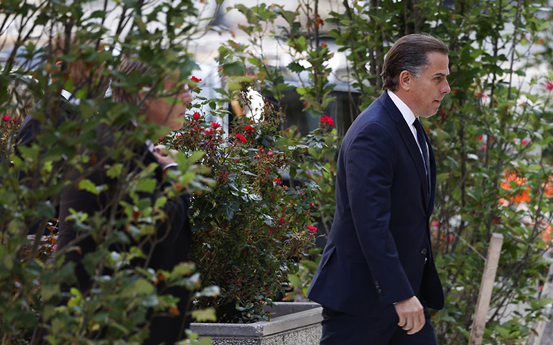 Hunter Biden, son of President Biden, arrives to the J. Caleb Boggs Federal Building