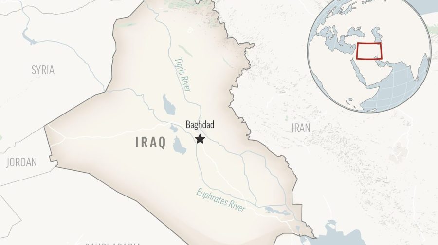 This is a locator map for Iraq with its capital, Baghdad. (AP Photo)