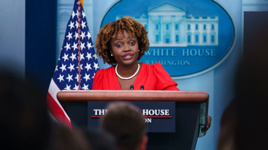 White House press secretary Karine Jean-Pierre