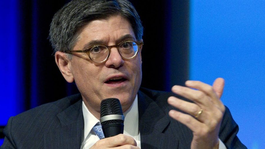 FILE - Treasury Secretary Jacob Lew speaks during the discussion panel at the World Bank/IMF annual meeting at IMF headquarters in Washington, Oct. 7, 2016. The White House says President Joe Biden has nominated Lew to serve as his next ambassador to Israel.( AP Photo/Jose Luis Magana, File)