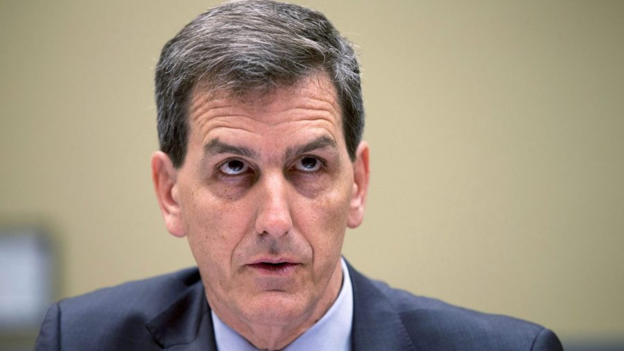 FILE - Federal Aviation Administration (FAA) Deputy Administrator Michael Whitaker testifies on Capitol Hill in Washington, June 17, 2015. President Joe Biden says he will nominate the former Obama administration official to lead the Federal Aviation Administration, nearly six months after his first choice for the job withdrew in the face of Republican opposition. The White House said Thursday, Sept. 7, 2023 that Biden will nominate Whitaker, currently the chief operating officer of a Hyundai affiliate working to develop an air taxi aircraft. (AP Photo/Andrew Harnik, file)