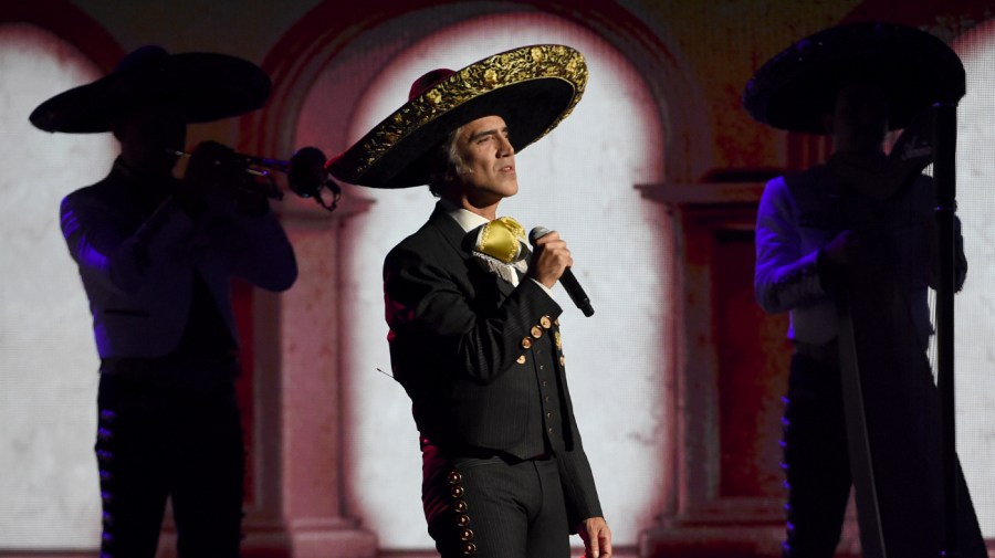 Alejandro Fernandez performs a medley at the 20th Latin Grammy Awards in Las Vegas on Nov. 14, 2019.