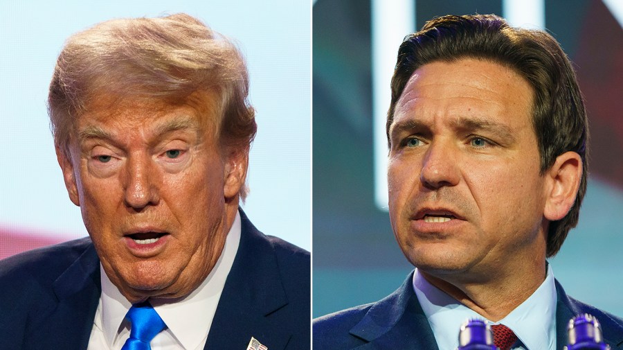 Former President Donald Trump and Florida Governor Ron DeSantis (R)