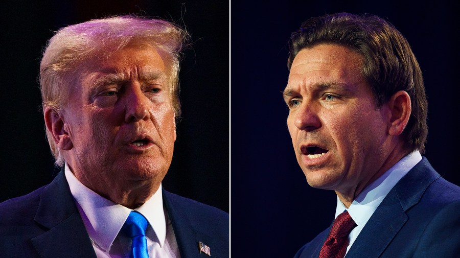 Former President Donald Trump and Florida Governor Ron DeSantis (R)