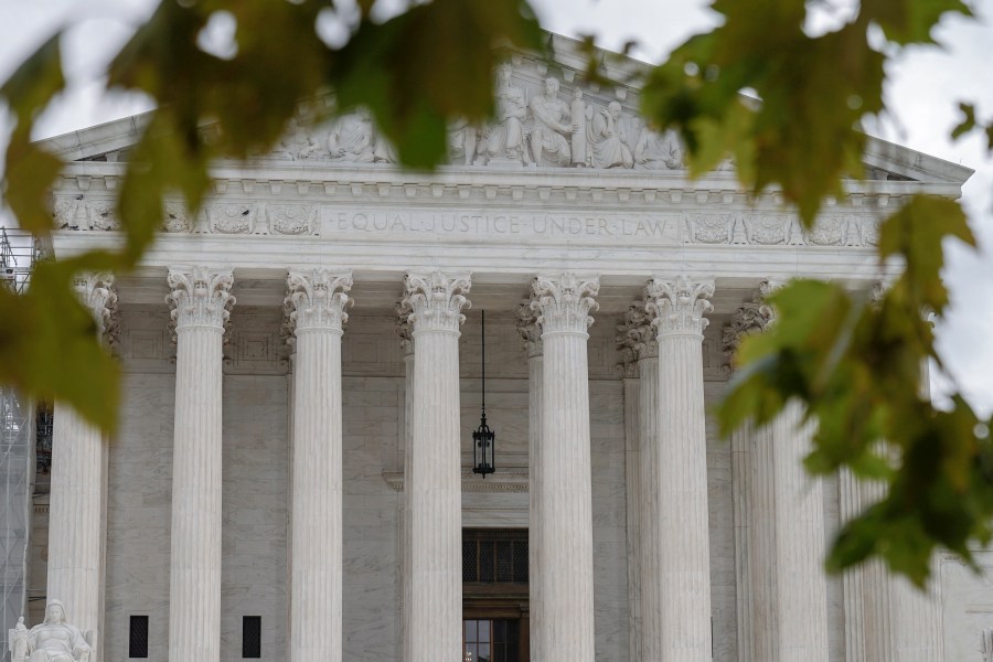 FILE - The U.S. Supreme Court is seen, Oct. 5, 2023, in Washington. (AP Photo/Mariam Zuhaib, File)