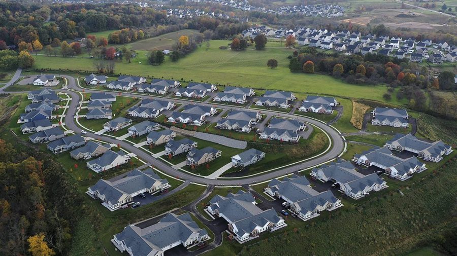 File - A housing development in Middlesex Township, Pa., is shown on Oct 12, 2022. On Thursday, the National Association of Realtors releases data for sales of existing homes last month. (AP Photo/Gene J. Puskar, File)