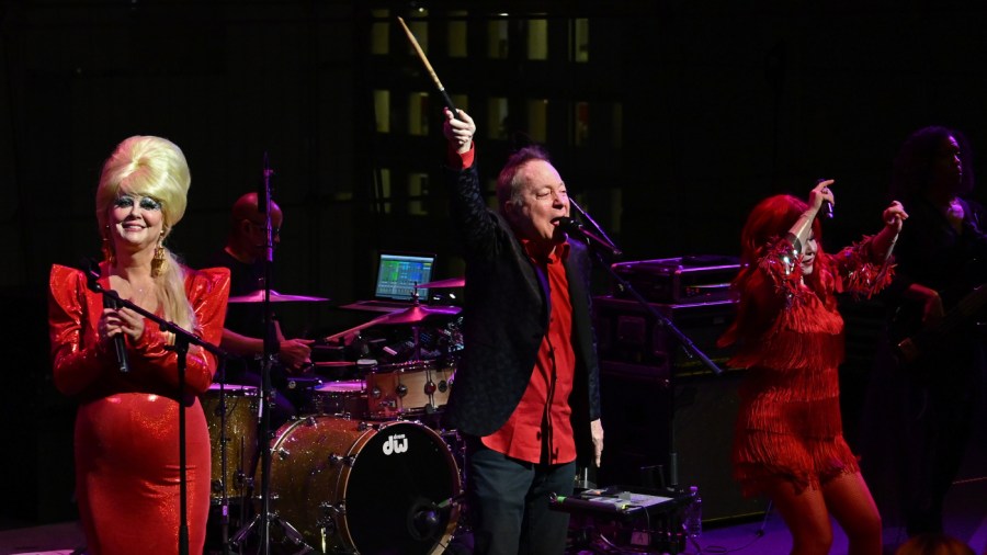 Cindy Wilson, Kate Pierson and Fred Schneider, of the B-52s, perform onstage as Woman's Day Celebrates 17th Annual Red Dress Awards on February 04, 2020 in New York City.