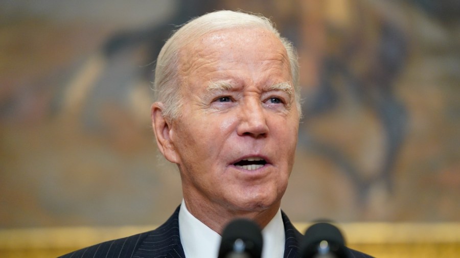 President Joe Biden speaks about the September jobs report in the Roosevelt Room of the White House, Friday, Oct. 6, 2023, in Washington.