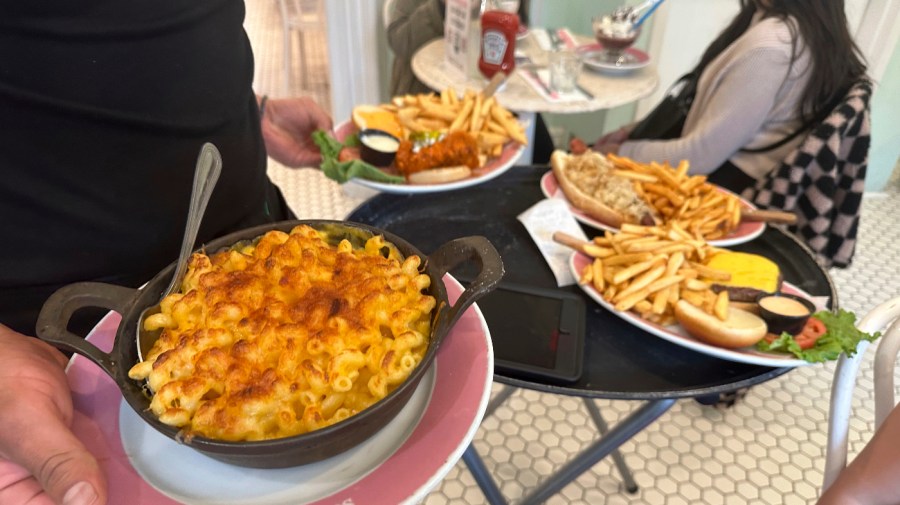 Food is served at Serendipity 3 restaurant in New York City on Sunday, October 8, 2023. (AP Photo/Ted Shaffrey)