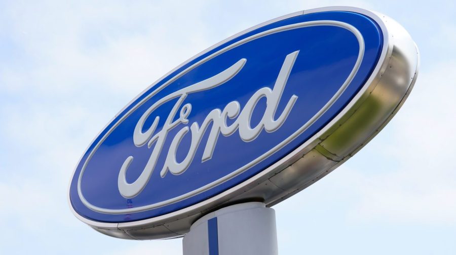 FILE - A Ford dealership in Springfield, Pa., Tuesday, April 26, 2022. Ford reports earnings on Thursday, Oct. 26, 2023 (AP Photo/Matt Rourke, File)