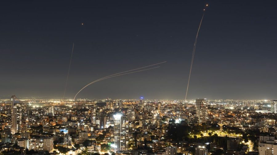 Israeli Iron Dome air defense system fires to intercept a rocket fired from the Gaza Strip, in central Israel, Tuesday, Nov. 21, 2023. (AP Photo/Oded Balilty)