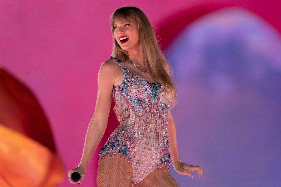 FILE - Taylor Swift performs during "The Eras Tour" in Nashville, Tenn., May 5, 2023. According to Spotify Wrapped, Swift was 2023's most-streamed artist globally, raking in more than 26.1 billion global streams since Jan. 1, 2023. That means the pop powerhouse has dethroned Puerto Rican reggaetón star Bad Bunny, who held the coveted title for three years in a row: 2020, 2021, and 2022. (AP Photo/George Walker IV, File)