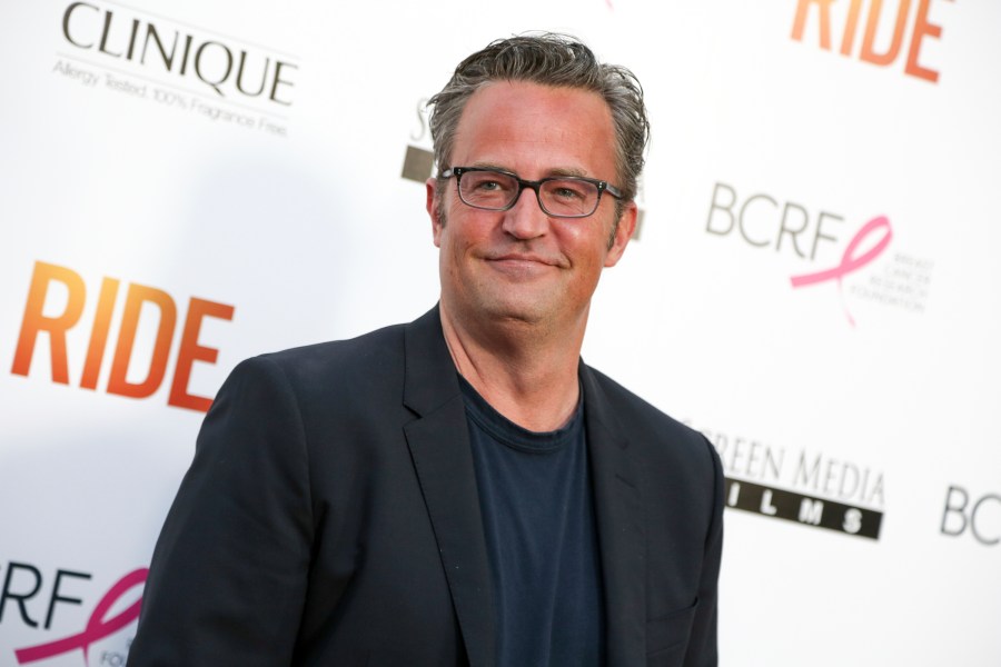 Matthew Perry poses for a photo at a premiere in 2015.