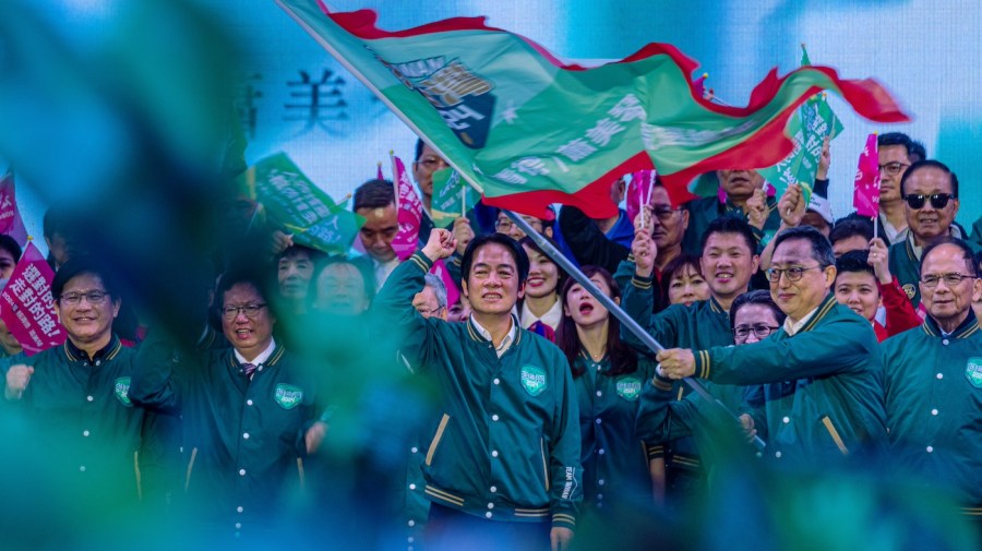 President-Elect, Lai Ching-te, of the ruling Democratic Progressive Party (DPP), and Vice President-Elect Hsiao Bi-khim, campaigning in December.
