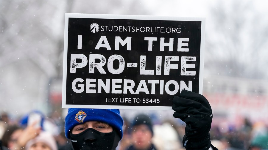 Supporters against abortion participate in the annual March for Life