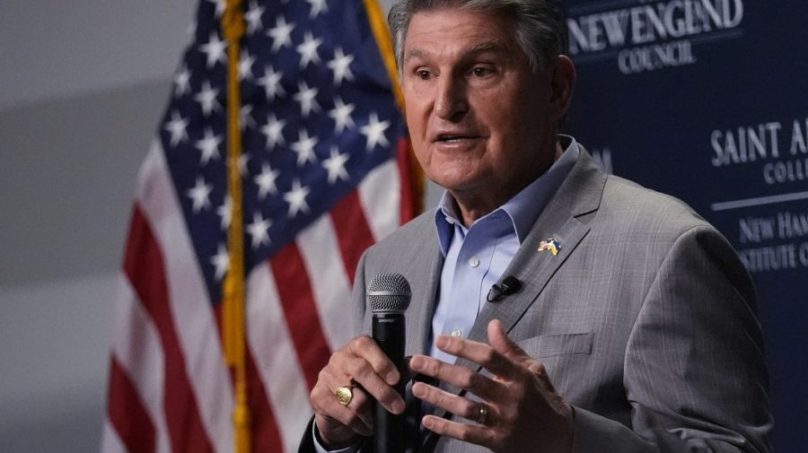 Senator Joe Manchin speaks at an event.