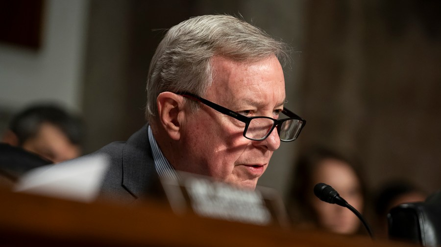 Senate Judiciary Chair Dick Durbin speaks during a congressional hearing.