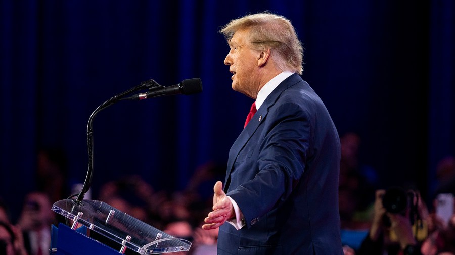 Former President Trump speaks during the Conservative Political Action Conference