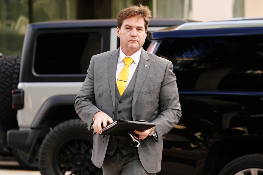 FILE - Dr. Craig Wright arrives at the Federal Courthouse, on Nov. 16, 2021, in Miami. Britain's high court ruled Thursday March 14, 2024 that an Australian computer scientist is not, as he claimed, the mysterious creator of the bitcoin cryptocurrency. Craig Wright has for eight years claimed that he was the man behind “Satoshi Nakamoto,” the pseudonym that masked the identity of the creator of bitcoin. (AP Photo/Marta Lavandier, File)