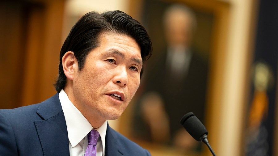 Special counsel Robert Hur speaks at a committee hearing.