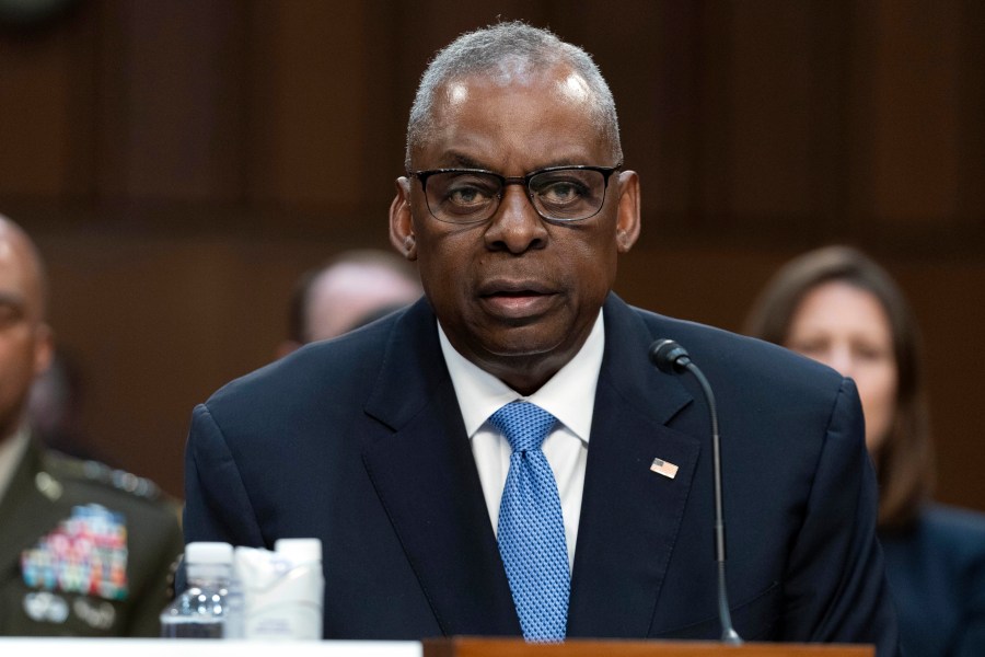 Secretary of Defense Lloyd Austin testifies before Senate Committee on Armed Services during a hearing on Department of Defense Budget Request for Fiscal Year 2025 and the Future Years Defense Program on Capitol Hill in Washington, Tuesday, April 9, 2024. (AP Photo/Jose Luis Magana)