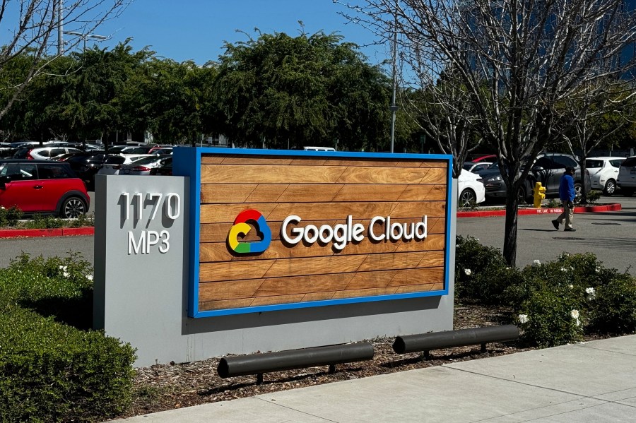 The Google sign is displayed outside the Google offices in Sunnyvale, Calif., on Thursday, April 18, 2024. Google has fired 28 employees who were involved in protests over the tech company’s cloud computing contract with the Israeli government. The workers held sit-ins at the company’s offices in California and New York over Google’s $1.2 billion contract to provide custom tools for Israeli’s military. (AP Photo/Terry Chea)