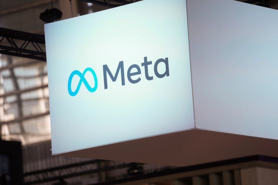 FILE - The Meta logo is seen at the Vivatech show in Paris, France, Wednesday, June 14, 2023. European Union regulators opened investigations into Apple, Google and Meta on Monday March 25, 2024 in the first cases under a sweeping new law designed to stop Big Tech companies from cornering digital markets that took effect earlier this month. (AP Photo/Thibault Camus, File)