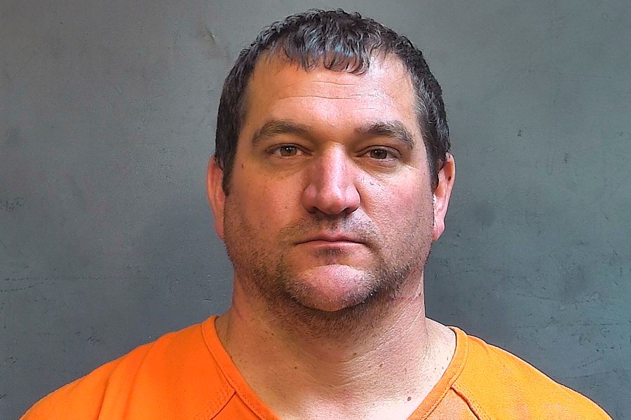 FILE - This undated photo provided by the Boone County Sheriff's Office shows Andrew Wilhoite. Wilhoite, 41, who won a primary election for a township board position while charged with killing his estranged wife has been found guilty Thursday, April 18, 2024, of the lesser charge of voluntary manslaughter. (Boone County Sheriff's Office via AP, File)