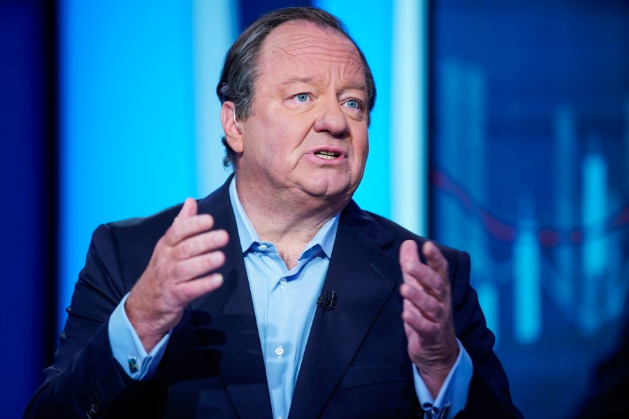 FILE - Paramount CEO Bob Bakish speaks as he attends an interview during the Barron's Roundtable at the Fox Business Network, Aug. 5, 2022, in New York. Paramount Global on Monday, April 29, 2024, announced that Bakish is stepping down as CEO of the film, television and multimedia company. (AP Photo/Eduardo Munoz Alvarez, File)