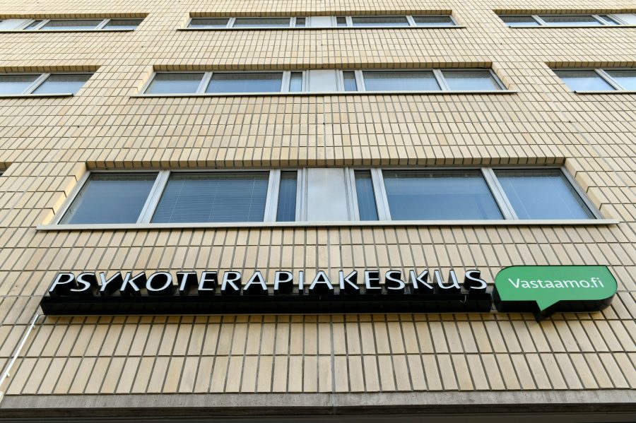 FILE - Exterior view of the offices of Vastaamo psychotherapy centre, in Pasila, Helsinki, Saturday, Oct. 24, 2020. A Finnish court on Tuesday sentenced a 26-year-old man to six years and three months in prison for hacking tens of thousands of patient records at a private psychotherapy center and seeking ransom from some patients over the sensitive data. (Heikki Saukkomaa/Lehtikuva via AP, File)