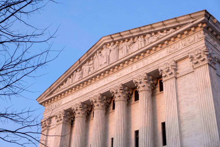 FILE - The Supreme Court of the United States is seen in Washington, March 26, 2024. The Supreme Court has refused to block a Texas law requiring pornographic websites to verify the age of their users. The justices on Tuesday rejected an emergency appeal filed by the Free Speech Coalition, a trade association for the adult entertainment industry. The provision of House Bill 1181, signed into law by Gov. Greg Abbott, remains in effect even as the association’s full appeal is weighed by the Supreme Court. (AP Photo/Amanda Andrade-Rhoades, File)