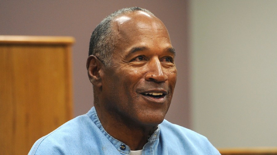 O.J. Simpson smiles during a video for his parole hearing.