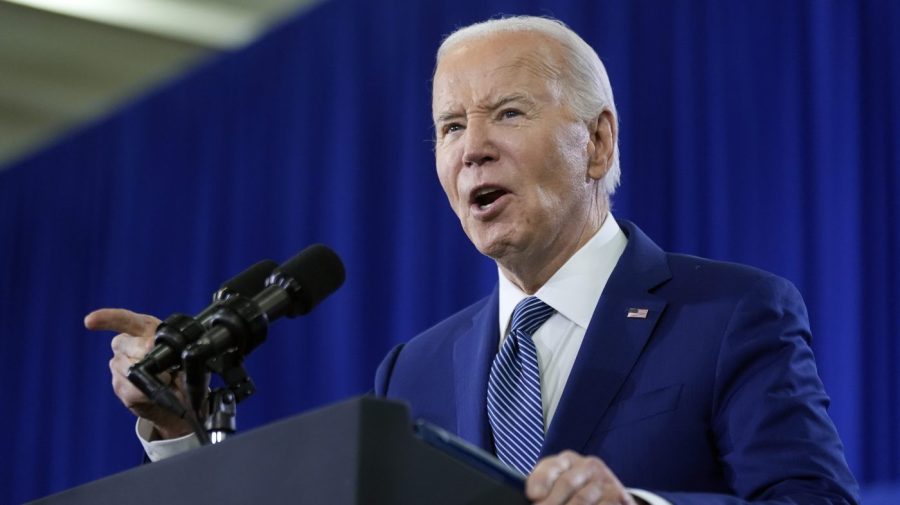 President Biden speaks at an event.