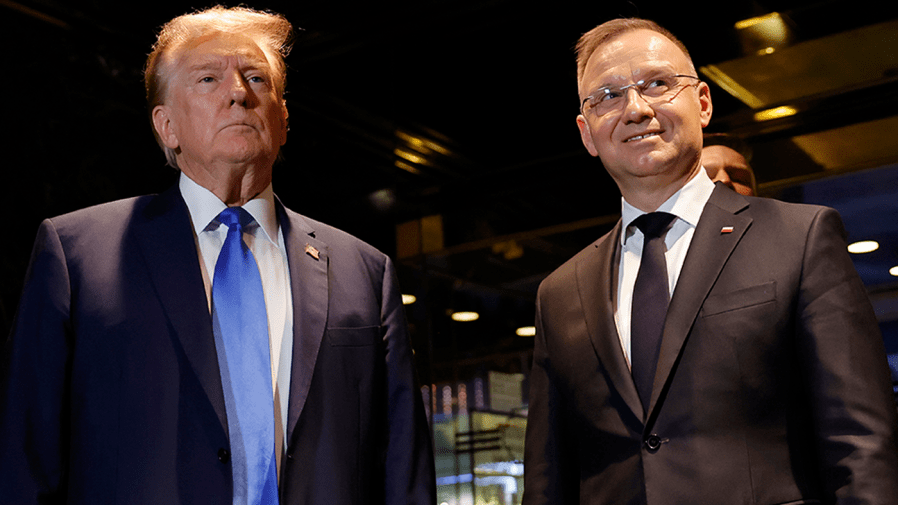 Former President Donald Trump and Polish President Andrzej Duda