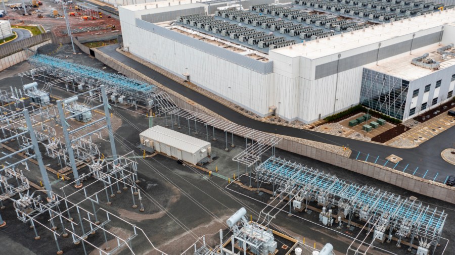 A power substation near a the LC1 CloudHQ data center in Ashburn, Virginia, US, on Wednesday, March 27, 2024.