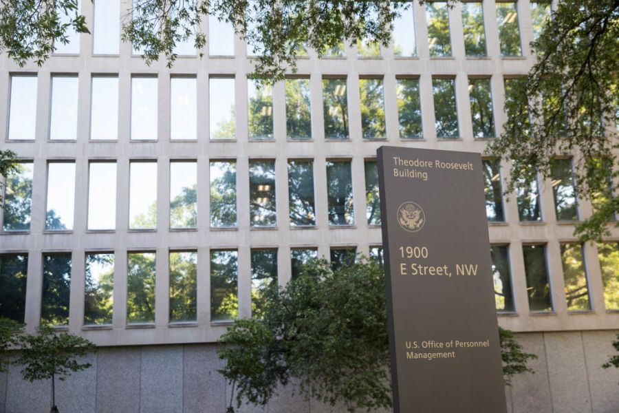 An outside view of the United States Office of Personnel Management building in Washington, D.C.