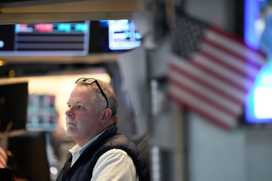 Traders work on the floor at the New York Stock Exchange in New York, Wednesday, May 1, 2024. (AP Photo/Seth Wenig)