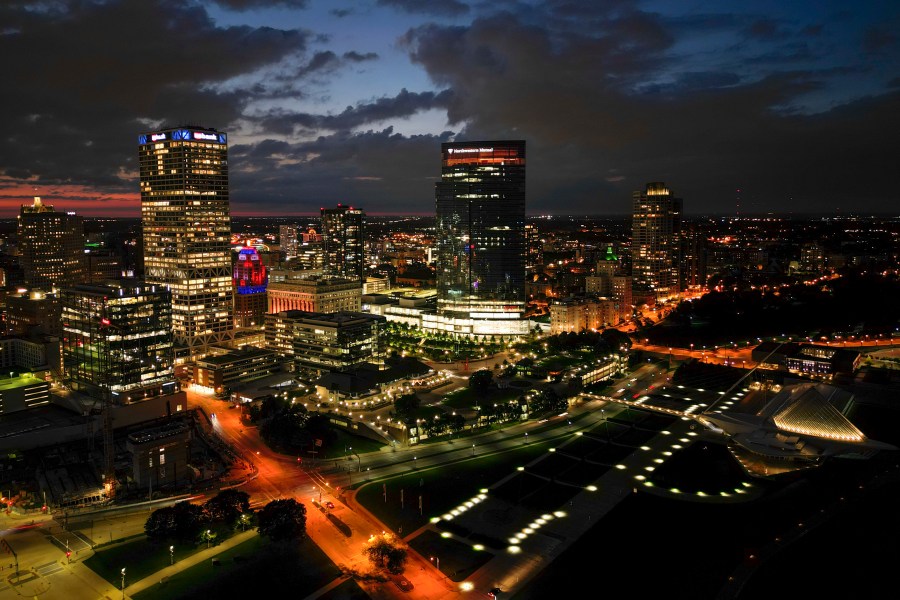 FILE - Buildings stand in the Milwaukee skyline on Sept. 6, 2022, in Milwaukee. A cyberattack on the Ascension health system across the U.S. diverted ambulances, caused patients to miss medical visits and blocked online their online access to their records. An Ascension spokesperson said it detected “unusual activity” Wednesday, May 8, 2024 on its computer network systems and that both its electronic records system and the MyChart system that gives patients access to their records and allows them to communicate with their doctors were offlline. (AP Photo/Morry Gash, File)