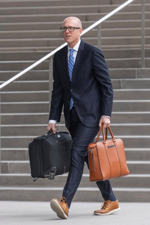 Federal prosecutor Leo Wise arrives at federal court Wednesday, May 22, 2024, in Los Angeles. Hunter Biden's lawyers are pressing a judge to delay his federal tax trial set to begin next month in Los Angeles.(AP Photo/Damian Dovarganes)