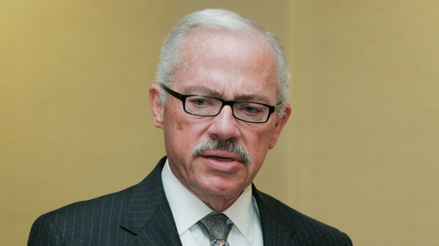 File - Bob Barr, Libertarian Party presidential nominee, gestures as he answers a question during a news conference in Oklahoma City, Tuesday, July 15, 2008.