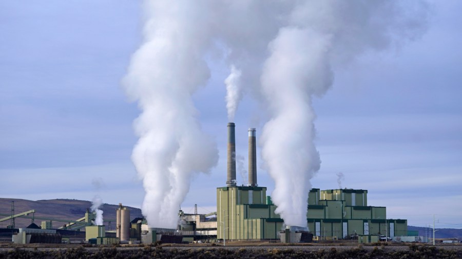 Steam billows from a coal-fired power plant.