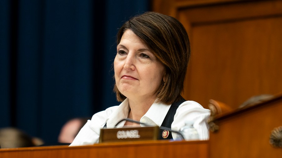 Representative Cathy McMorris Rodgers is seen at a congressional hearing.