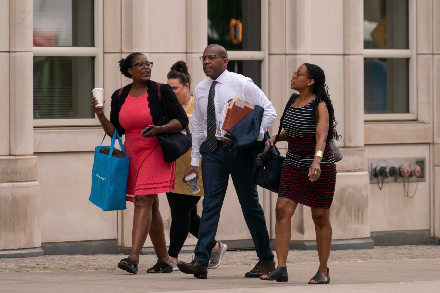 CEO and co-founder of Ozy Media Carlos Watson arrives at Brooklyn Federal Court, Friday, June 7, 2024 in New York. (AP Photo/Adam Gray)