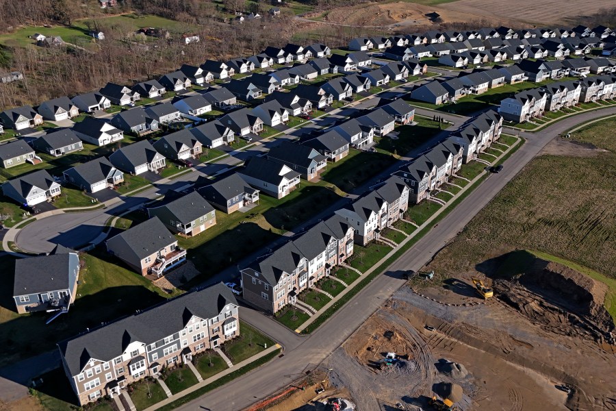 FILE - A housing development in Middlesex, Pa., is shown on March 29, 2024. On Friday, June 21, 2024, the National Association of Realtors reports on existing home sales for May. (AP Photo/Gene J. Puskar, File)