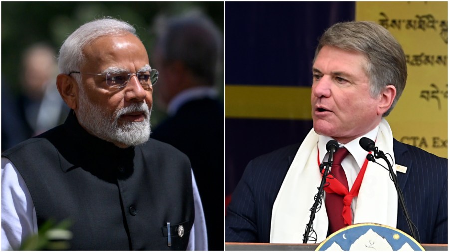 Indian Prime Minister Narendra Modi and Representative Michael McCaul appear side-by-side in this composite image.