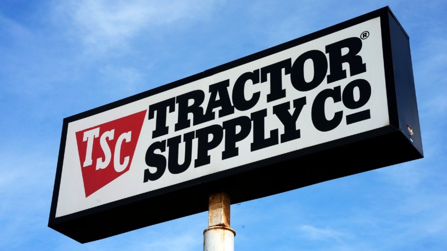 File - This is the sign outside a Tractor Supply Company store in Pittsburgh on Thursday, Feb. 2, 2023.