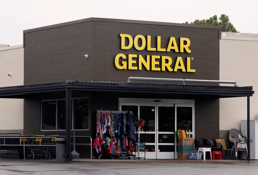 FILE - A Dollar General store is seen, Aug. 3, 2017, in Luther, Okla. Dollar General has agreed to pay a $12 million fine and to improve conditions at its thousands of retail stores nationwide to make them safer for workers, the U.S. Department of Labor said Thursday, July 11, 2024. (AP Photo/Sue Ogrocki, File)